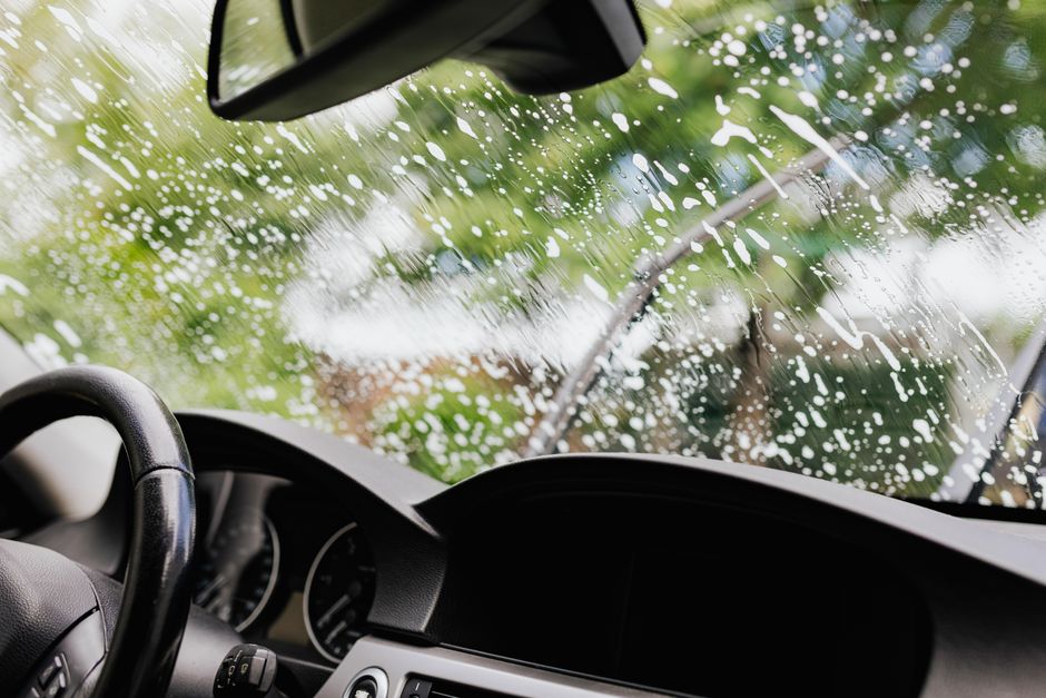 Cleaning car interior dashboard